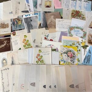 Vintage 60+ Piece Greeting Card Ephemera Lot